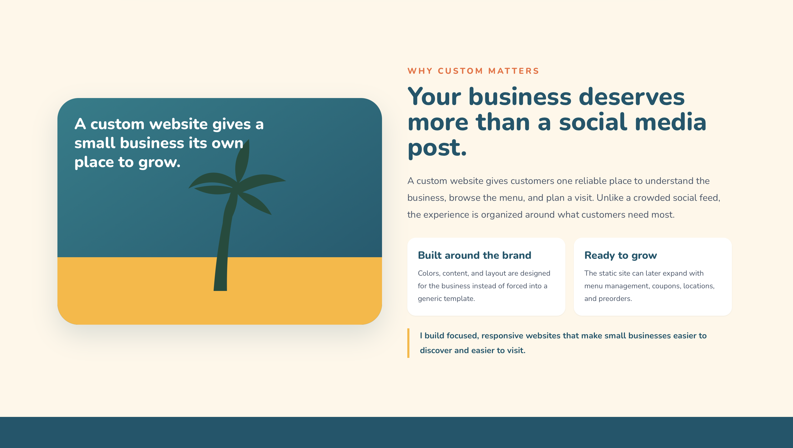 Island Flame custom website benefits